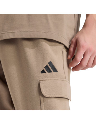 Spodnie męskie adidas essentials feelcozy cargo beżowe kf2384