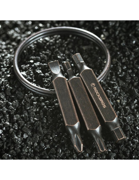 Multitool rockbros vk-arco3 road to sky brelok 6w1 - brązowy