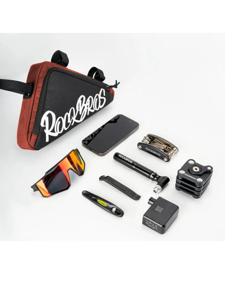 Torba rowerowa rockbros g002 flash journey na ramę trójkątna 1.4 l - czerwona