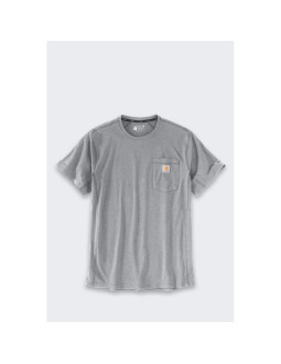 Koszulka carhartt force mid pocket heather grey
