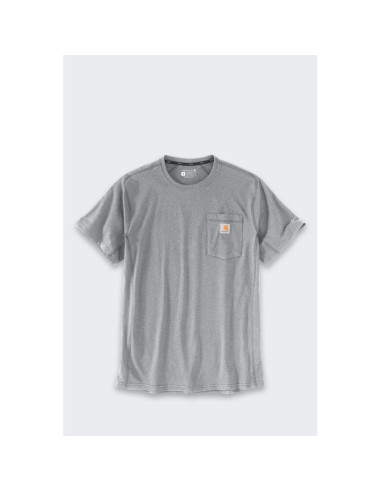 Koszulka carhartt force mid pocket heather grey