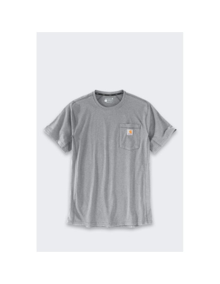 Koszulka carhartt force mid pocket heather grey
