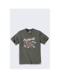 Koszulka carhartt dearborn holiday basil heather