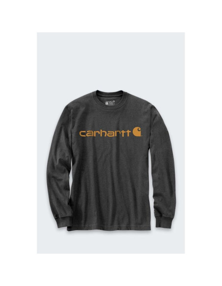 Koszulka carhartt dearborn relaxed ls logo carbon