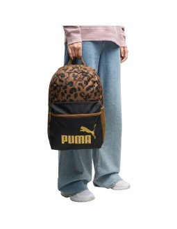 Plecak puma phase aop brązowo-czarny / panterka 91169 16