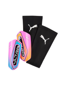 Ochraniacze piłkarskie puma ultra light sleeve różowo-czarne 31019 01