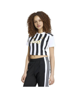 Koszulka damska adidas juventus 26/27 home cropped jersey biało-czarna kb8878