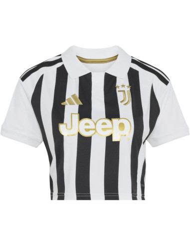 Koszulka damska adidas juventus 26/27 home cropped jersey biało-czarna kb8878