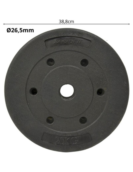 Obciążenie betonowe 20 kg enero fit fi26,5