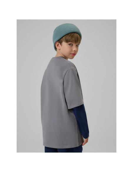 Longsleeve loose z nadrukiem chłopięcy 4f 4fjrss26tlonm631-24s