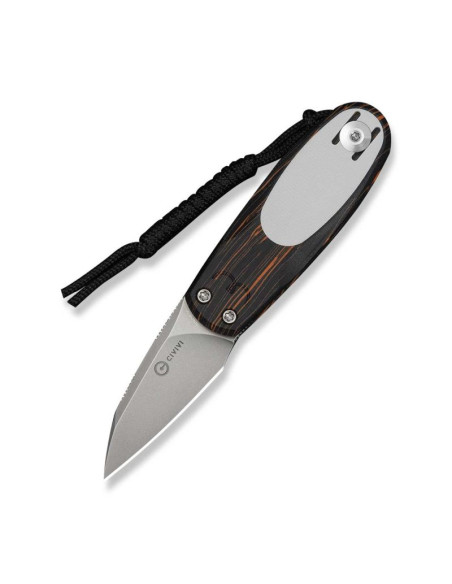 Nóż civivi purr nitro-v orange black & white g10