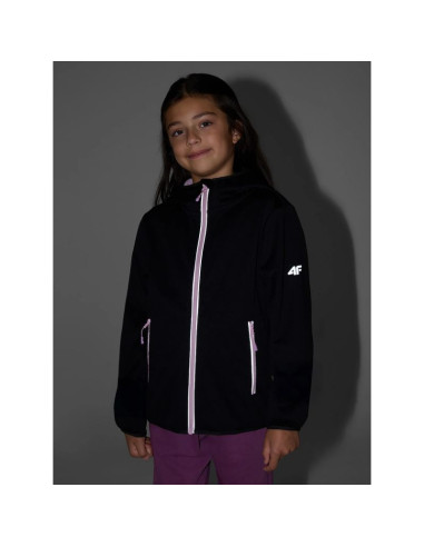 Kurtka softshell wiatroodporna membrana 5000 dziewczęc 4f 4fjraw26tsoff0738-20s