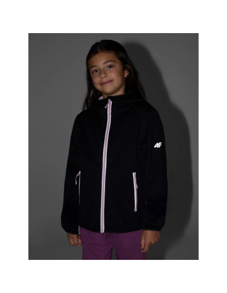 Kurtka softshell wiatroodporna membrana 5000 dziewczęc 4f 4fjraw26tsoff0738-20s