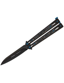 Nóż tokisu 02259 balisong bright black steel