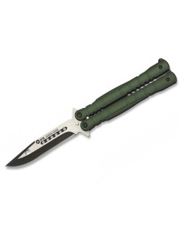 Nóż motylek k25 02130 balisong green