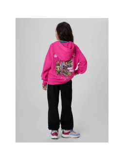 Bluza dresowa loose z kapturem dziewczęca 4f 4fjkaw26tswsf3137-54s 2