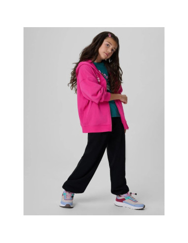 Bluza dresowa loose z kapturem dziewczęca 4f 4fjkaw26tswsf3137-54s