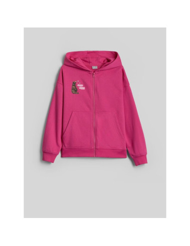 Bluza dresowa loose z kapturem dziewczęca 4f 4fjkaw26tswsf3137-54s