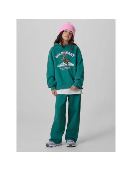 Bluza dresowa loose z kapturem dziewczęca 4f 4fjkaw26tswsf3136-46s