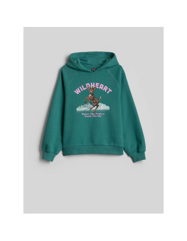 Bluza dresowa loose z kapturem dziewczęca 4f 4fjkaw26tswsf3136-46s