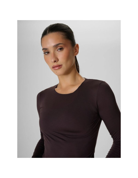 Longsleeve treningowy slim szybkoschnący damski 4f 4fraw26tflof0733-80s