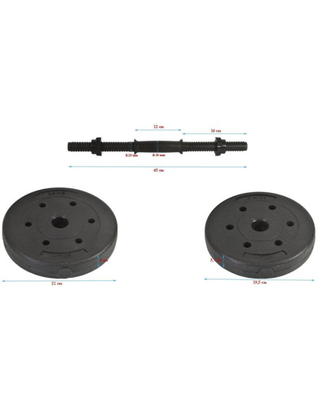 Hantla kompozytowa 20 kg ( 2x10 kg ) enero fit