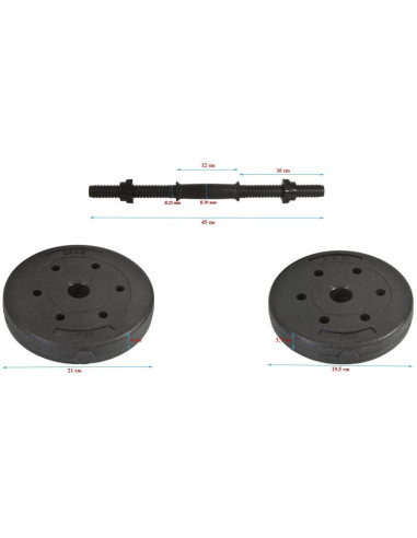 Hantla kompozytowa 20 kg ( 2x10 kg ) enero fit