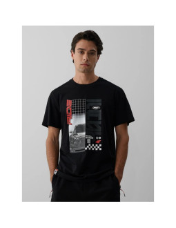 T-shirt regular z nadrukiem męski 4f 4fraw26ttshm4447-20s