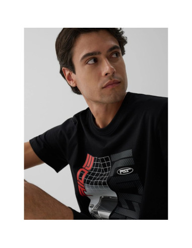 T-shirt regular z nadrukiem męski 4f 4fraw26ttshm4447-20s
