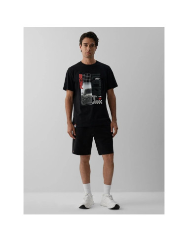 T-shirt regular z nadrukiem męski 4f 4fraw26ttshm4447-20s