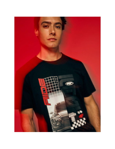 T-shirt regular z nadrukiem męski 4f 4fraw26ttshm4447-20s