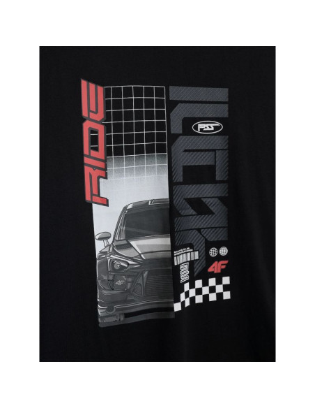 T-shirt regular z nadrukiem męski 4f 4fraw26ttshm4447-20s