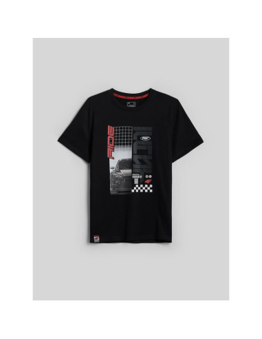 T-shirt regular z nadrukiem męski 4f 4fraw26ttshm4447-20s