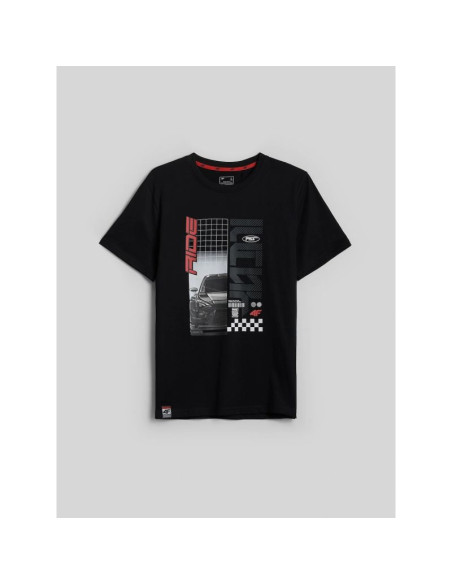 T-shirt regular z nadrukiem męski 4f 4fraw26ttshm4447-20s