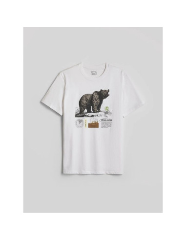 T-shirt regular z nadrukiem męski 4f 4fkaw26ttshm4473-11s