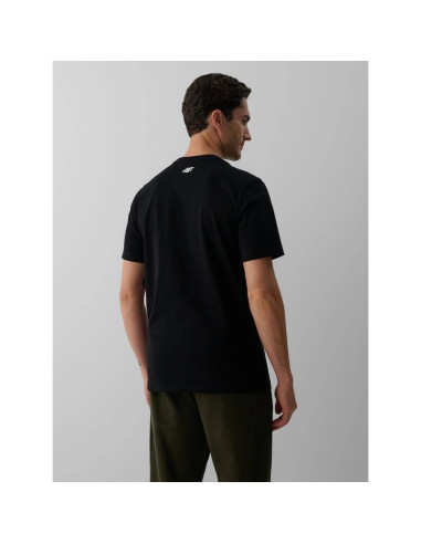 T-shirt regular z nadrukiem męski 4f 4fkaw26ttshm4500-20s
