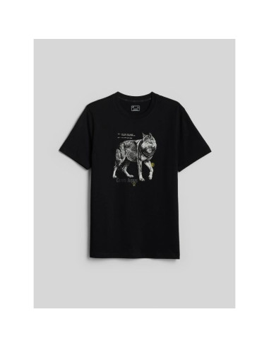 T-shirt regular z nadrukiem męski 4f 4fkaw26ttshm4500-20s
