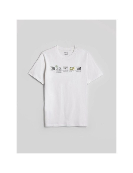 T-shirt regular z nadrukiem męski 4f 4fkaw26ttshm4476-10s