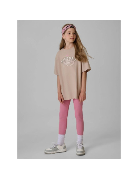 T-shirt oversize z nadrukiem dziewczęcy 4f 4fjraw26ttshf4242-83s