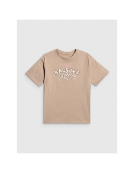 T-shirt oversize z nadrukiem dziewczęcy 4f 4fjraw26ttshf4242-83s