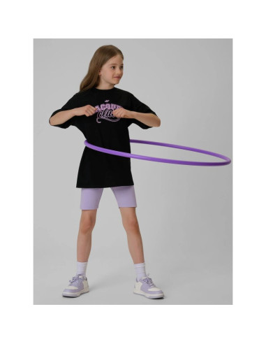 T-shirt oversize z nadrukiem dziewczęcy 4f 4fjraw26ttshf4242-20s