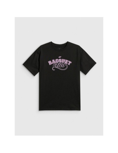 T-shirt oversize z nadrukiem dziewczęcy 4f 4fjraw26ttshf4242-20s