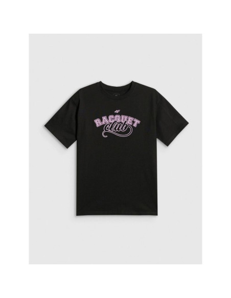 T-shirt oversize z nadrukiem dziewczęcy 4f 4fjraw26ttshf4242-20s