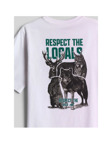 T-shirt regular z nadrukiem chłopięcy 4f 4fjkaw26ttshm4457-10s