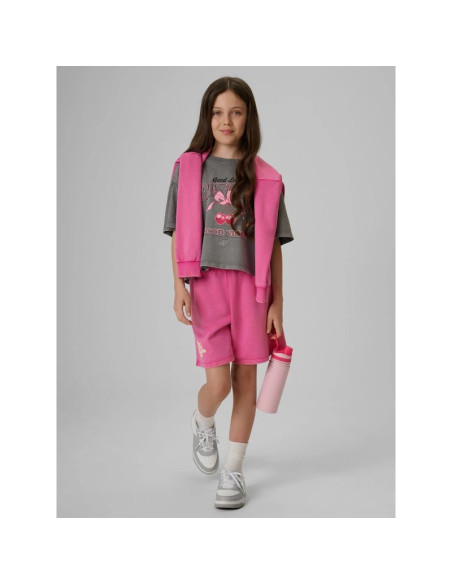 T-shirt boxy z nadrukiem dziewczęcy 4f 4fjraw26ttshf4239-22s