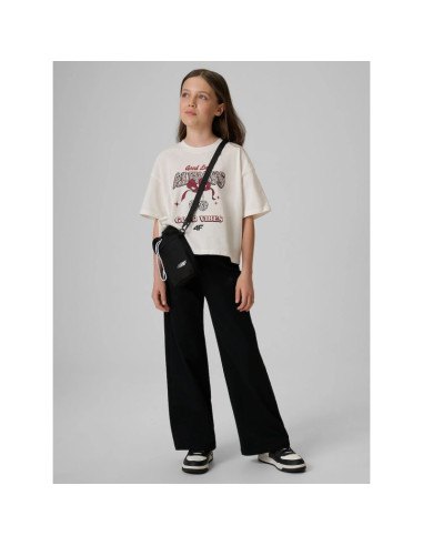 T-shirt boxy z nadrukiem dziewczęcy 4f 4fjraw26ttshf4239-11s