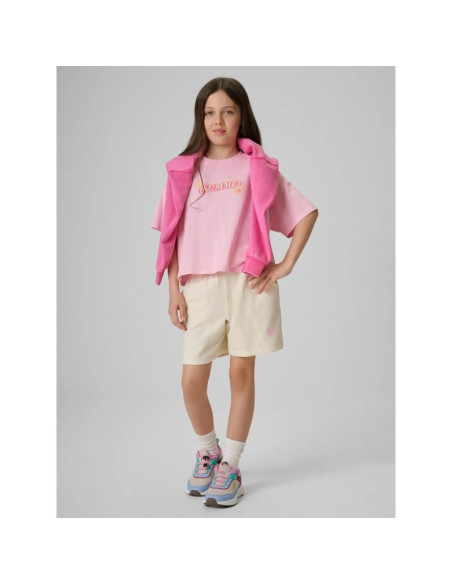 T-shirt boxy z nadrukiem dziewczęcy 4f 4fjraw26ttshf4324-056s