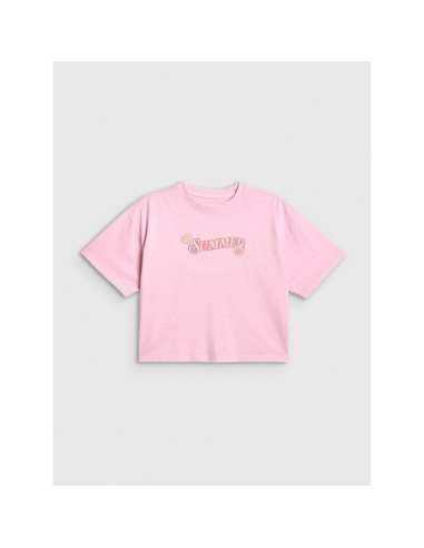 T-shirt boxy z nadrukiem dziewczęcy 4f 4fjraw26ttshf4324-056s