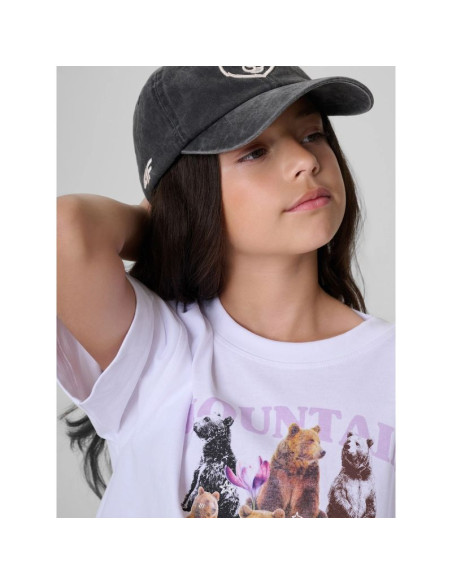T-shirt boxy z nadrukiem dziewczęcy 4f 4fjkaw26ttshf4426-10s