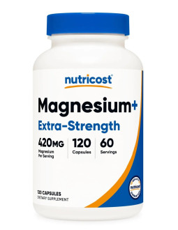 Magnesium+ Extra Strength - Tlenek Magnezu + Glicynian Magnezu (120 Kaps.)